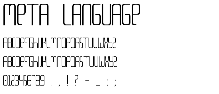 Meta Language font